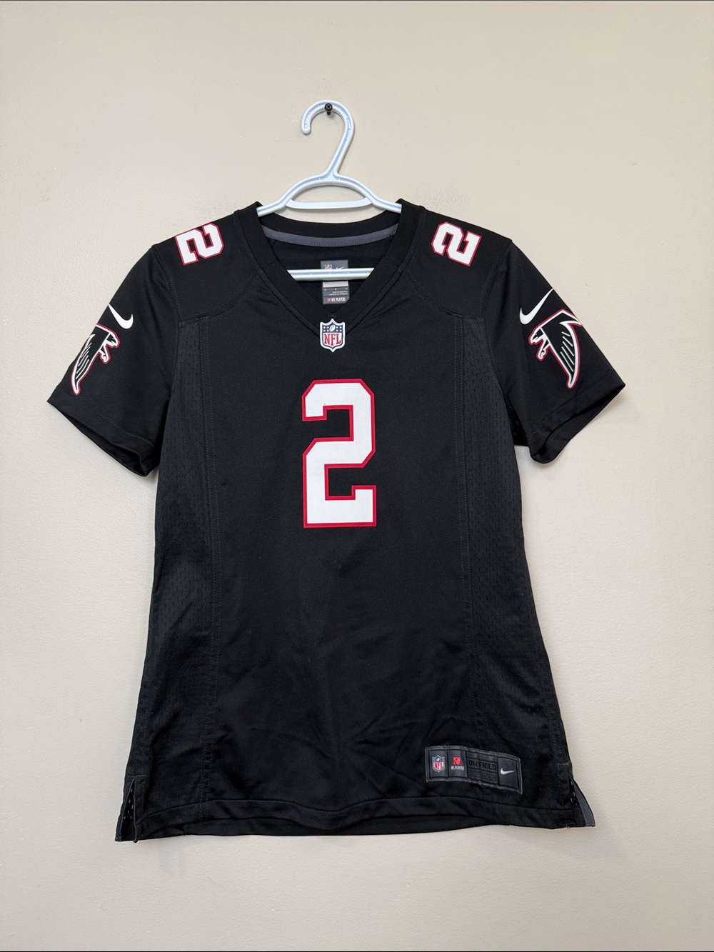 Nike Women's Atlanta Falcons #2 Black Jersey with White & Red Accents size M